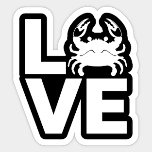 Crab Love Ocean Claw Cake Wildlife King Sticker